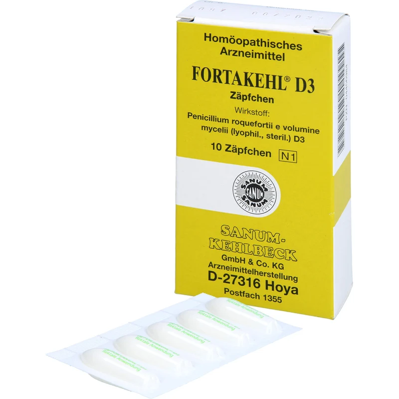 SANUM-KEHLBECK Fortakehl D3 Zäpfchen, 10 St. Zäpfchen
