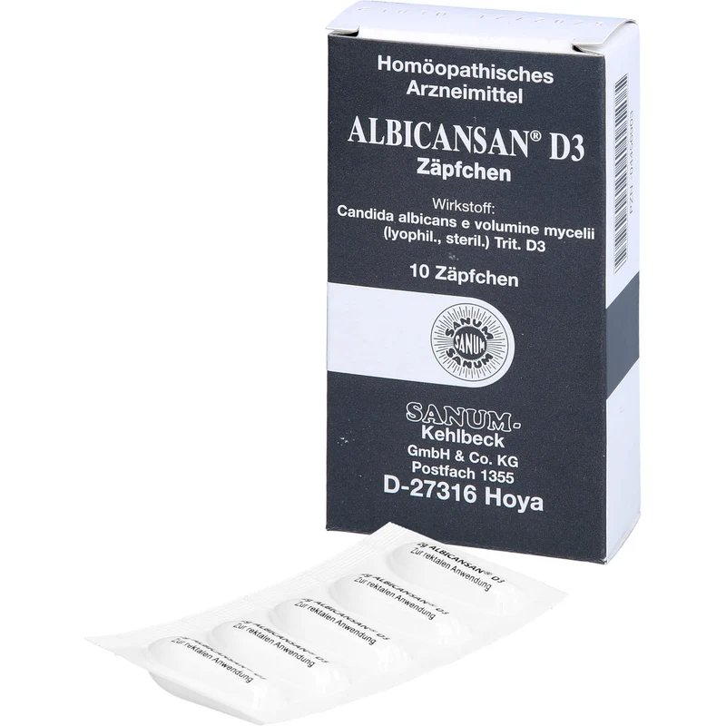 SANUM-KEHLBECK Albicansan D3 Zäpfchen, 10 St. Zäpfchen