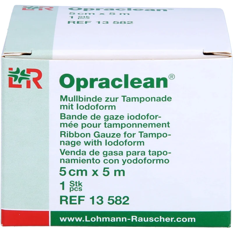 Opraclean Mullbinde zur Tamponade 5 cm x 5 m, 1 St. Tamponaden
