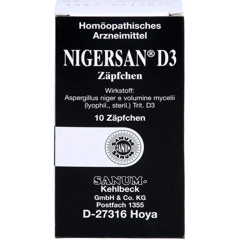 SANUM-KEHLBECK Nigersan D3 Zäpfchen, 10 St. Zäpfchen