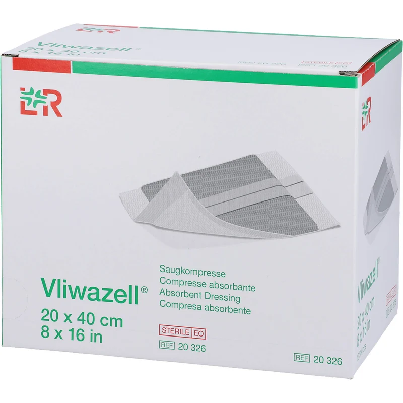 Vliwazell hochsaugfähige Universalkompresse steril 20 cm x 40 cm, 12 St. Kompressen