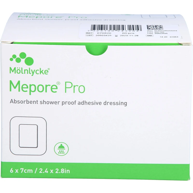 Mepore Pro Steril 6 x 7 cm wasserfester, selbstklebender Absorptionsverband, 60 St. Pflaster