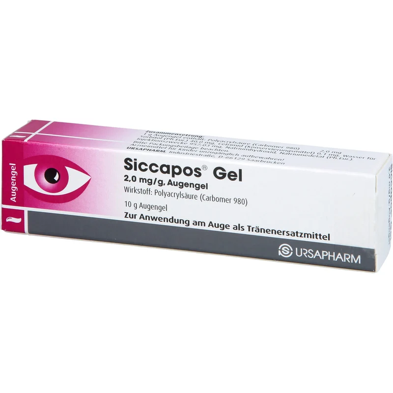 Siccapos Augengel zur Behandlung der Beschwerden der trockenen Bindehautentzündung, 10 g Gel