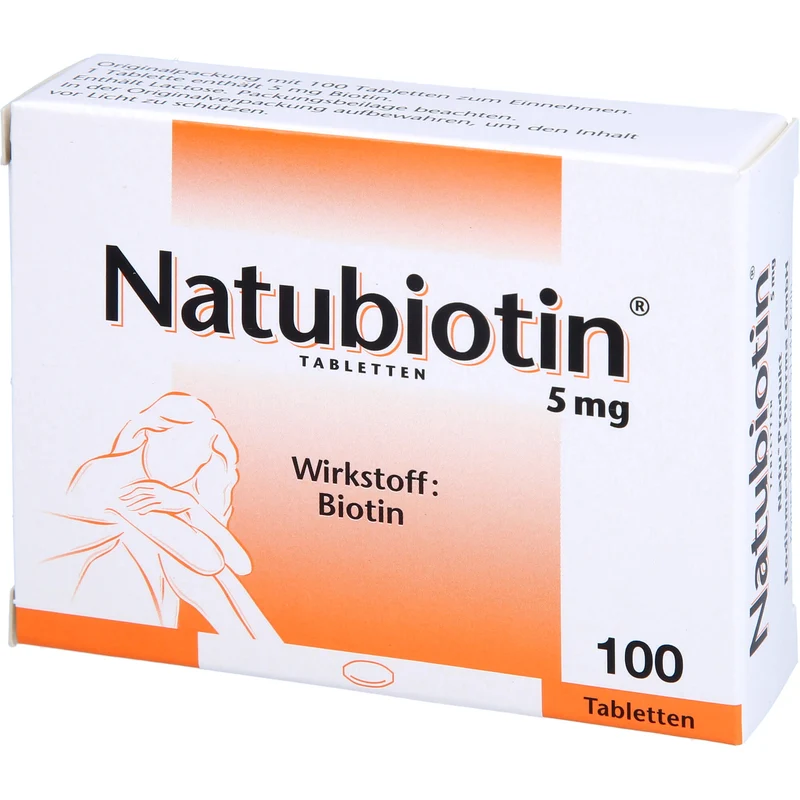 Natubiotin 5 mg Tabletten zur Vorbeugung eines Biotin-Mangels, 100 St. Tabletten