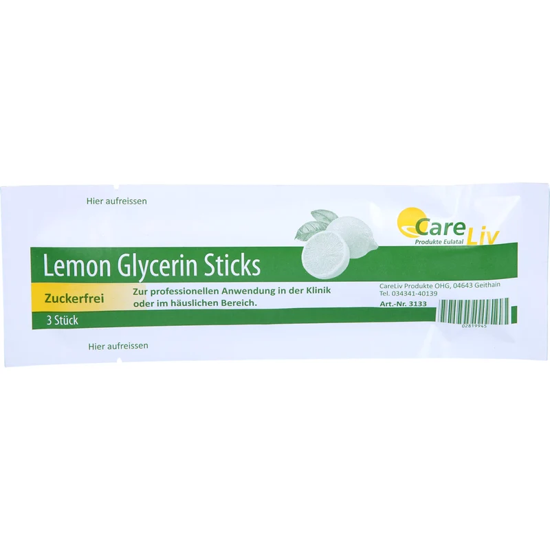 Mundpflegestäbchen Lemon-Sticks, 3 St. Stäbchen