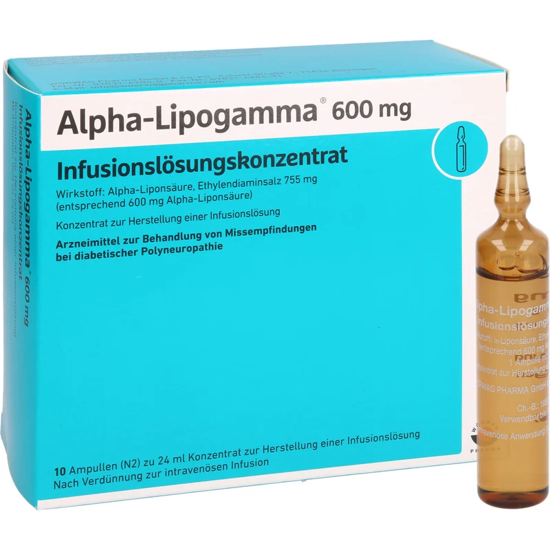 Alpha-Lipogamma 600 mg Infusionslösungskonzentrat, 240 ml Lösung