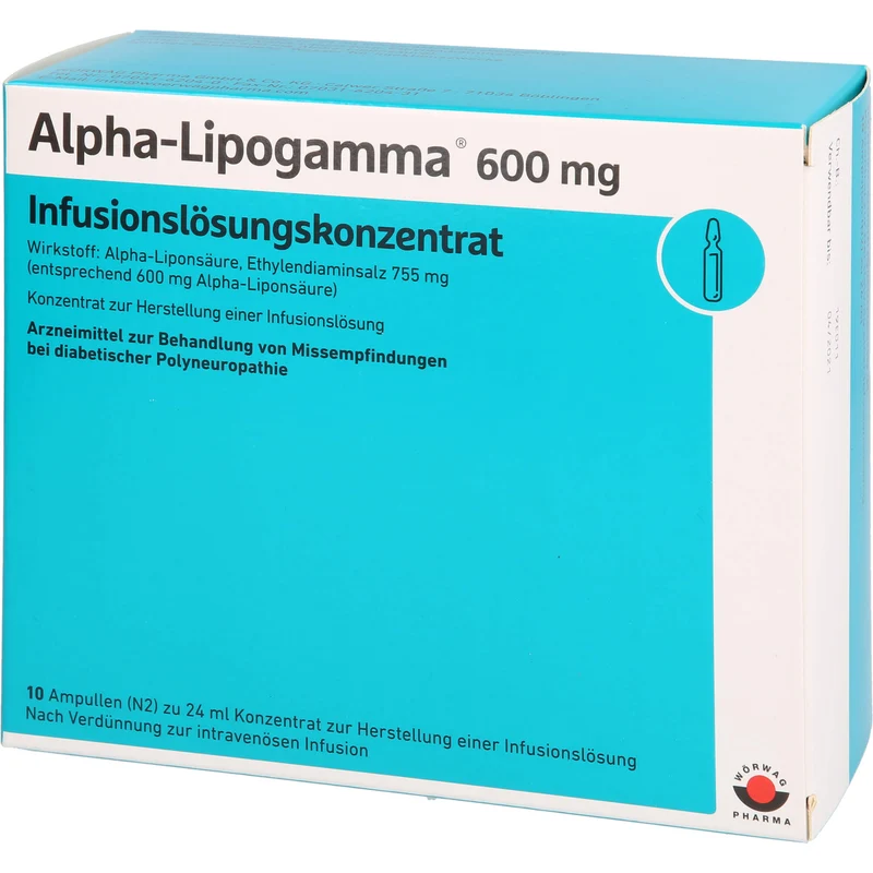 Alpha-Lipogamma 600 mg Infusionslösungskonzentrat, 240 ml Lösung
