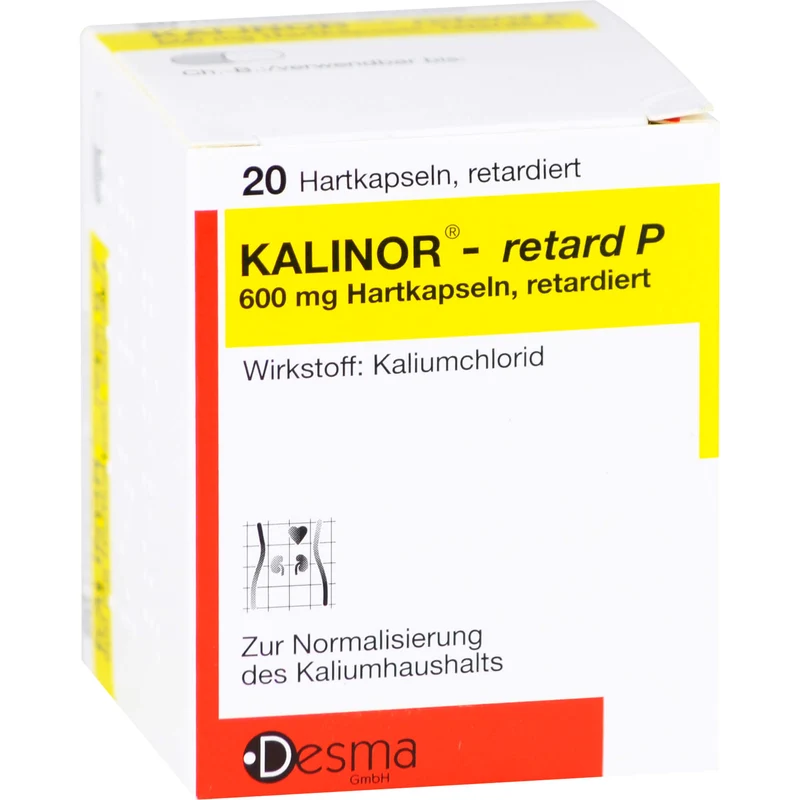 Kalinor-retard P 600 mg Hartkapseln zur Normalisierung des Kaliumhaushalts, 20 St. Kapseln