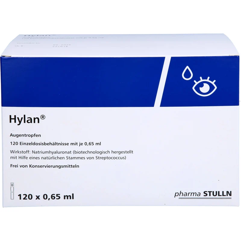 Hylan Augentropfen zur symptomatischen Behandlung beim trockenen Auge, 120 St. Ampullen