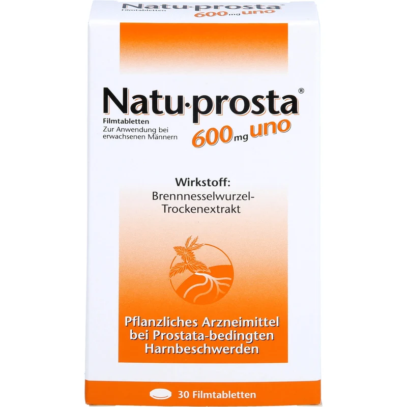 Natu-prosta 600 mg uno Filmtabletten bei Prostata-Erkrankungen, 30 St. Tabletten
