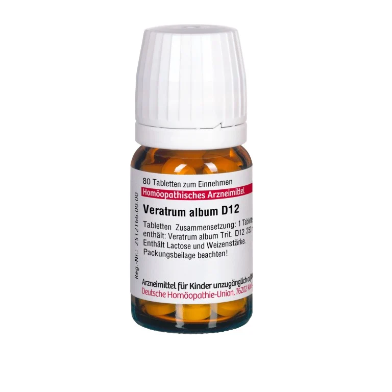 Veratrum album D12 DHU Tabletten, 80 St. Tabletten