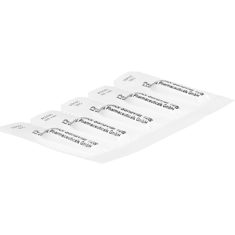 Paracetamol SANAVITA 125 mg Zäpfchen - für Säuglinge ab 6 Monate und Kleinkinder bis 2 Jahre (7 bis 12 kg Körpergewicht), 10 St. Zäpfchen