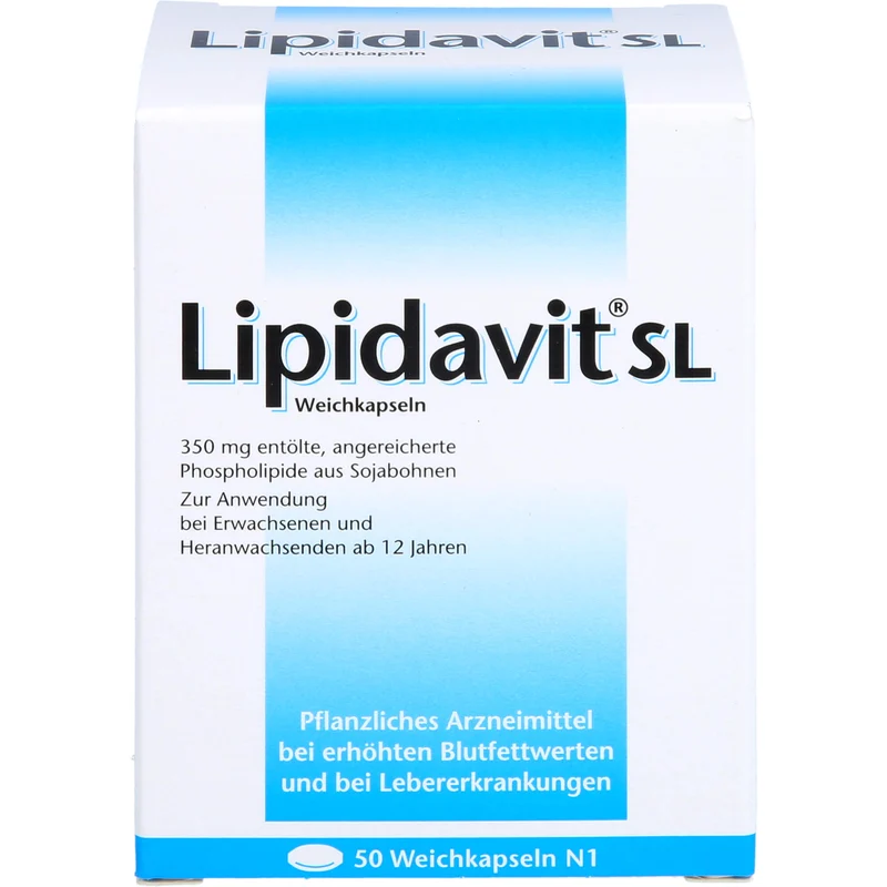 Lipidavit SL Weichkapseln bei erhöhten Blutfettwerten und bei Lebererkrankungen, 50 St. Kapseln