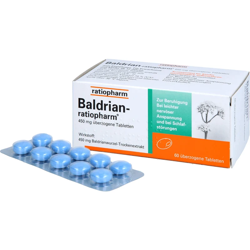 Baldrian-ratiopharm überzogene Tabletten zur Beruhigung, 60 St. Tabletten