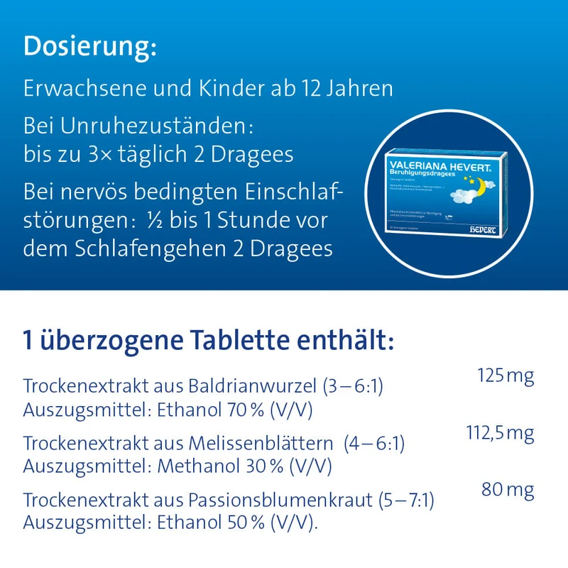 Valeriana Hevert Beruhigungsdragees, 100 St. Tabletten