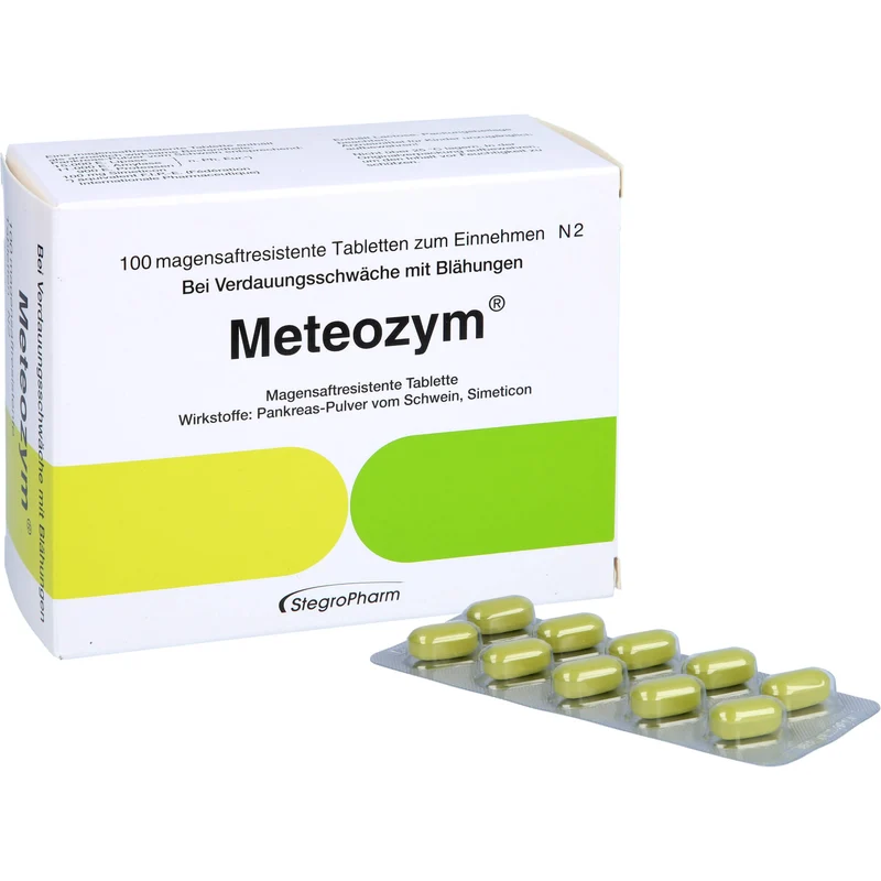 Meteozym Filmtabletten bei Verdauungsschwäche mit Blähungen, 100 St. Tabletten
