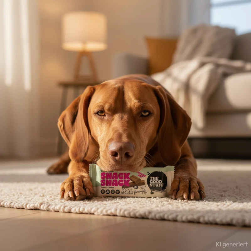 The Goodstuff SNACKSNACK Proteinriegel Huhn – Getreidefreier Hundesnack mit 90% Hühnerfleisch & Quinoa, leicht portionierbar