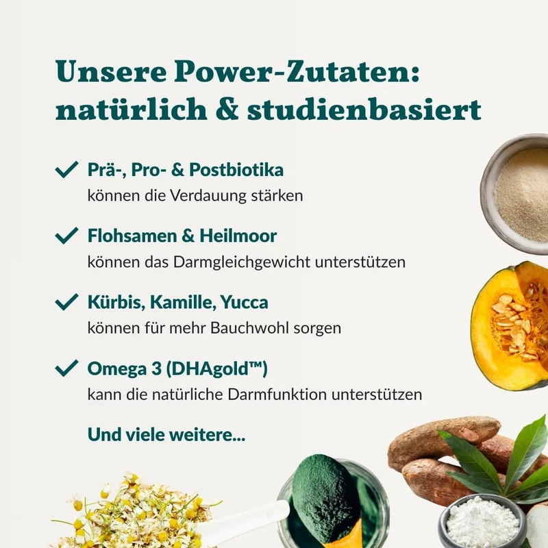 Vetevo Belly Bites 2.0 – Verdauungs-Snacks für Hunde mit Prä-, Pro- & Postbiotika, Kürbis & Algen | Für ein glückliches Hundebäuchlein