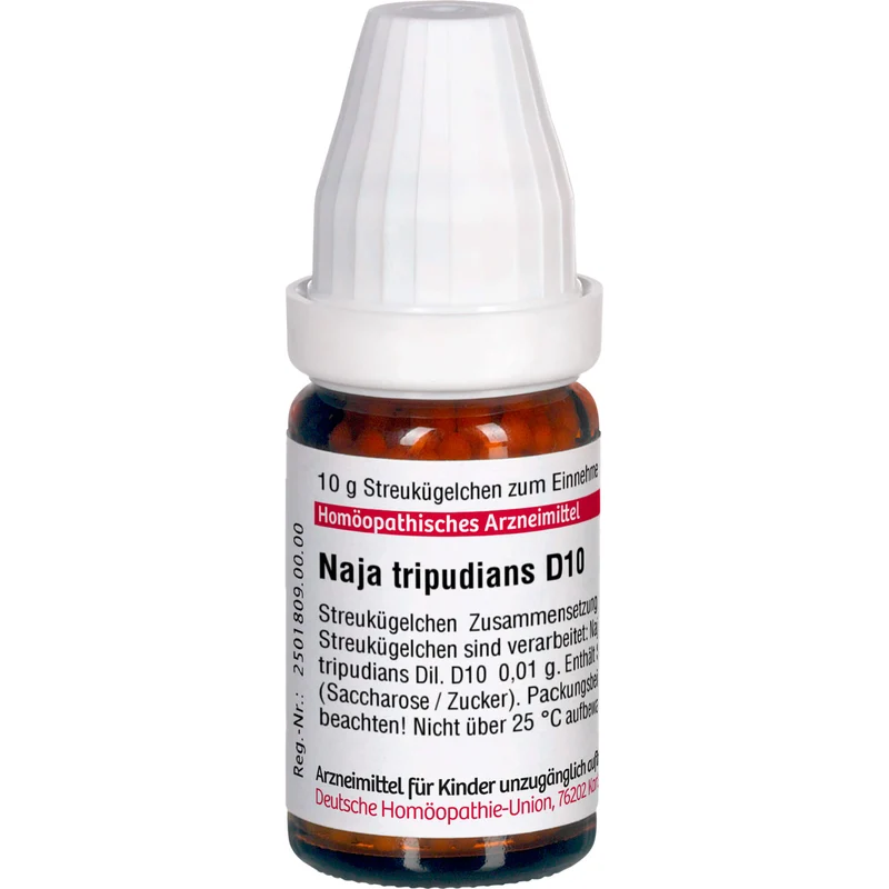 Naja tripudians D10 DHU Globuli, 10 g Globuli