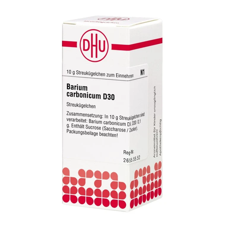 Barium carbonicum D30 DHU Globuli, 10 g Globuli