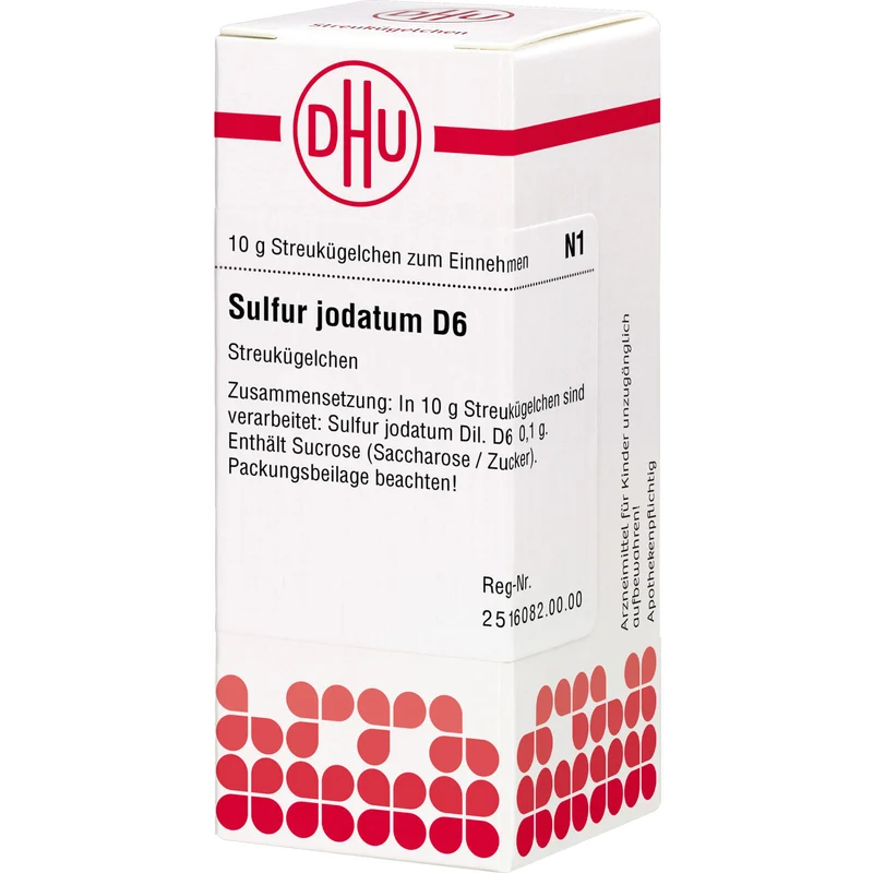 Sulfur jodatum D6 DHU Globuli, 10 g Globuli