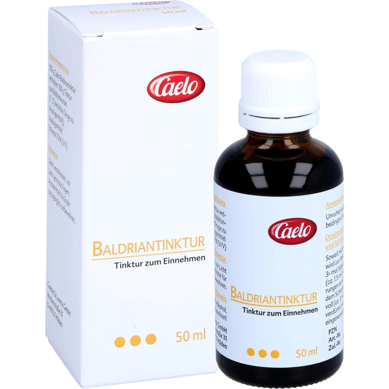 Caelo Baldriantinktur zur Beruhigung bei Einschlafstörungen, 50 ml Lösung