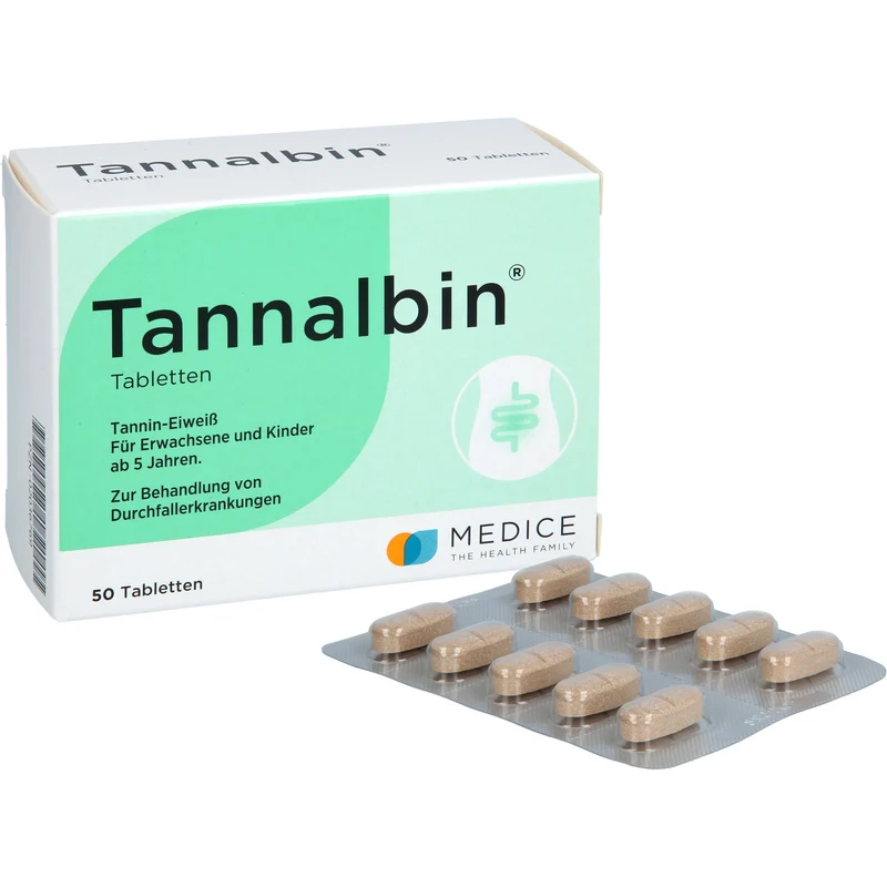 Tannalbin Tabletten 500 mg, 50 St. Tabletten