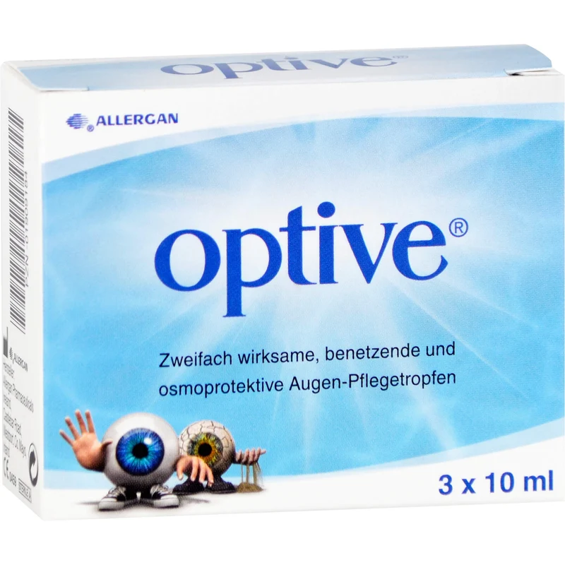 Optive zweifach wirksame, benetzende und osmoprotektive Augen-Pflegetropfen, 30 ml Lösung