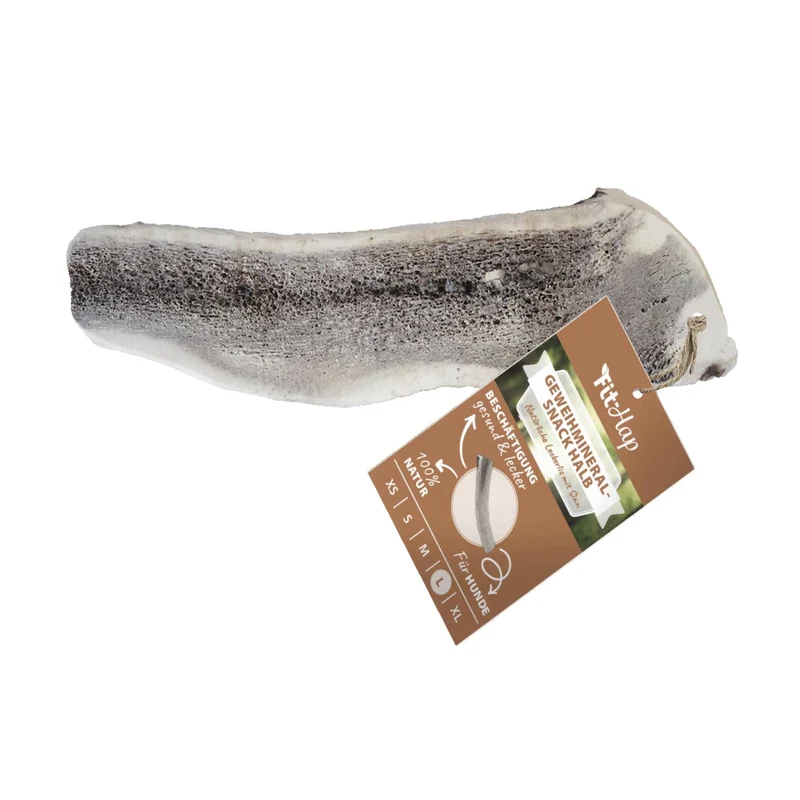 cdVet Fit-Hap Geweihmineral-Snack halb – Kausnack aus Rothirsch-Geweih für gesunde Zähne, starkes Zahnfleisch und langanhaltenden Kauspaß