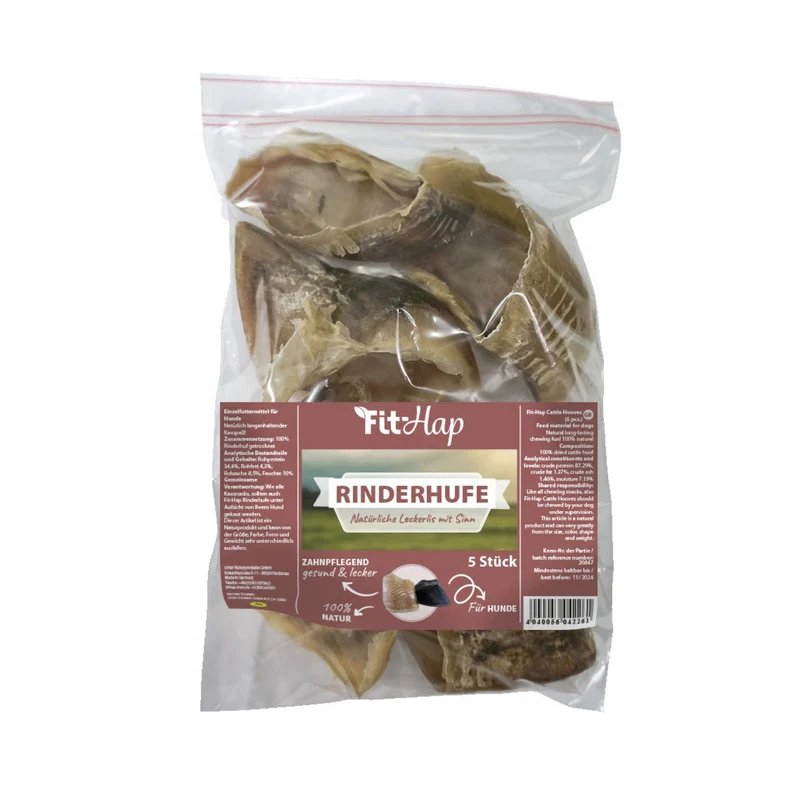 cdVet Fit-Hap Rinderhufe – Premium Hundesnack für natürliche Zahnpflege & langanhaltenden Kauspaß