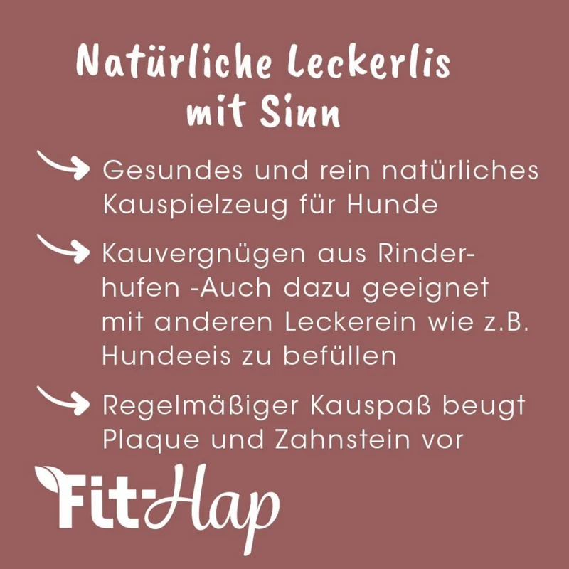 cdVet Fit-Hap Rinderhufe – Premium Hundesnack für natürliche Zahnpflege & langanhaltenden Kauspaß