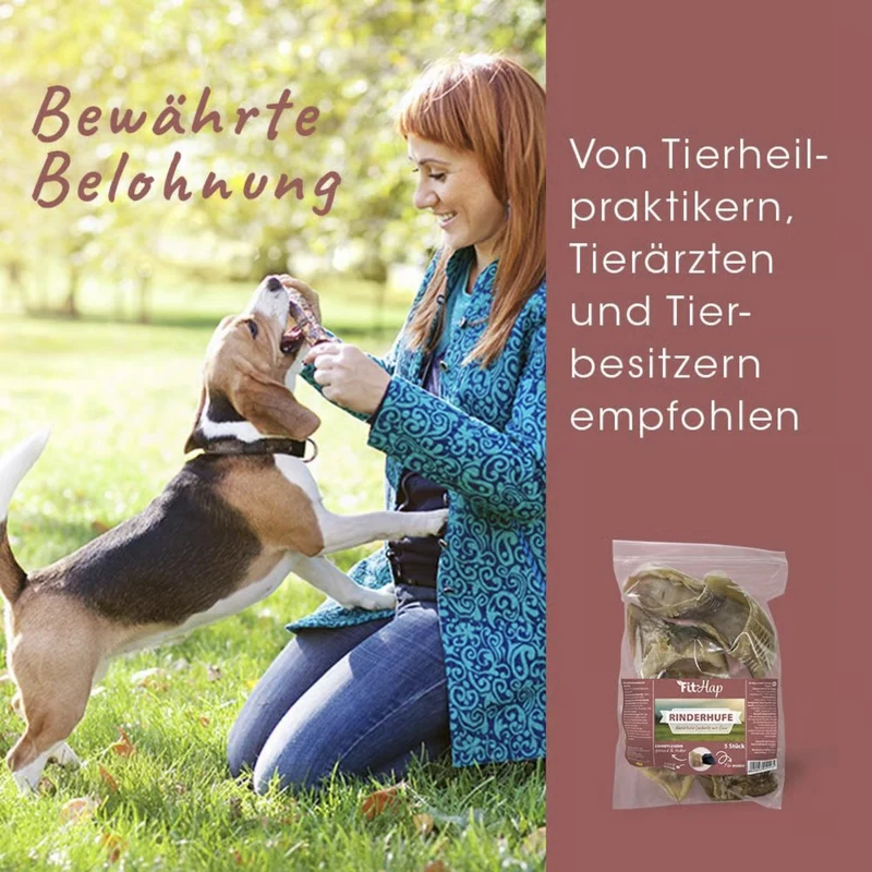 cdVet Fit-Hap Rinderhufe – Premium Hundesnack für natürliche Zahnpflege & langanhaltenden Kauspaß