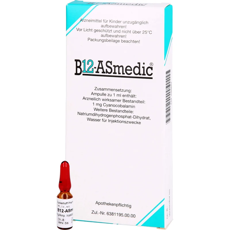B12 ASmedic Injektionslösung, 10 St. Ampullen