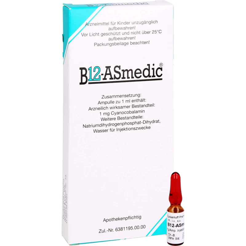 B12 ASmedic Injektionslösung, 10 St. Ampullen