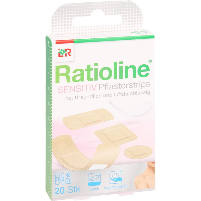 Ratioline sensitive Pflasterstrips, 20 St. Pflaster