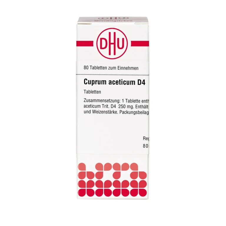Cuprum aceticum D4 DHU Tabletten, 80 St. Tabletten