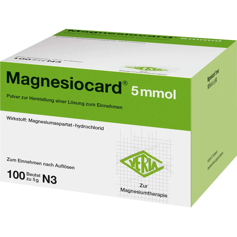 Magnesiocard 5 mmol Pulver bei Magnesiummangel, 100 St. Beutel