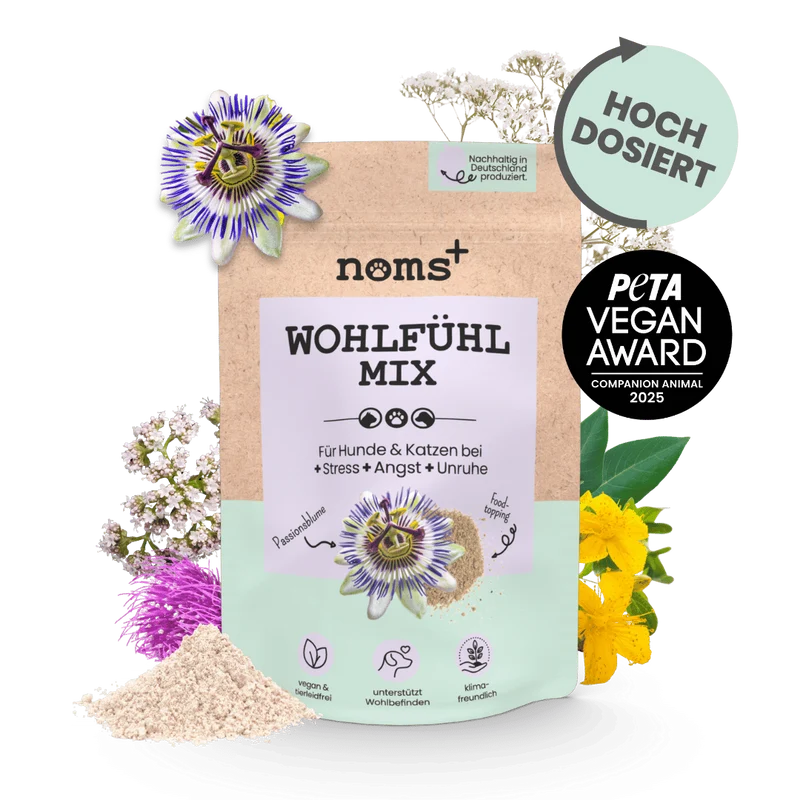 Wohlfühlmix für Hunde und Katzen – mit Baldrian, Passionsblume & Johanniskraut