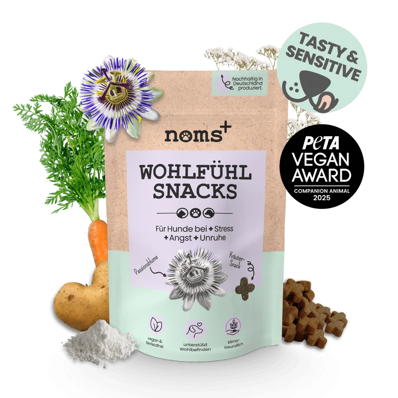 Wohlfühlsnacks für Hunde – mit Baldrian, Passionsblume & L-Tryptophan