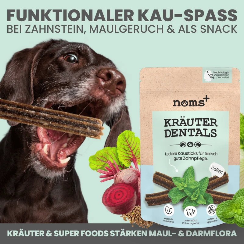 Kräuter Dentals für Hunde zur Zahn- und Darmpflege (150g)