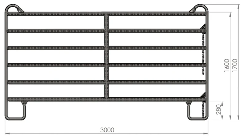 Weidepanel versch. Längen - wählbar mit Tor oder ohne Tor