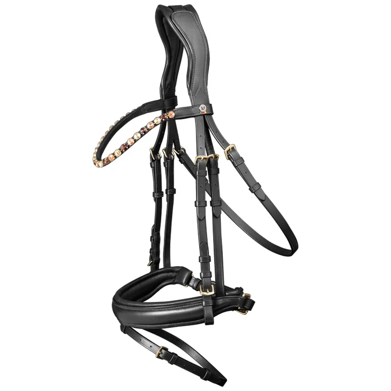 Briglia Goldheart Waldhausen X-Line Anatomica Con Ottone Cavallo