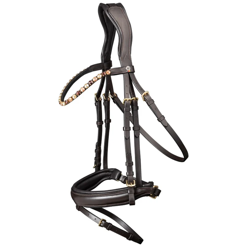 Briglia Goldheart Waldhausen X-Line Anatomica Con Ottone Cavallo
