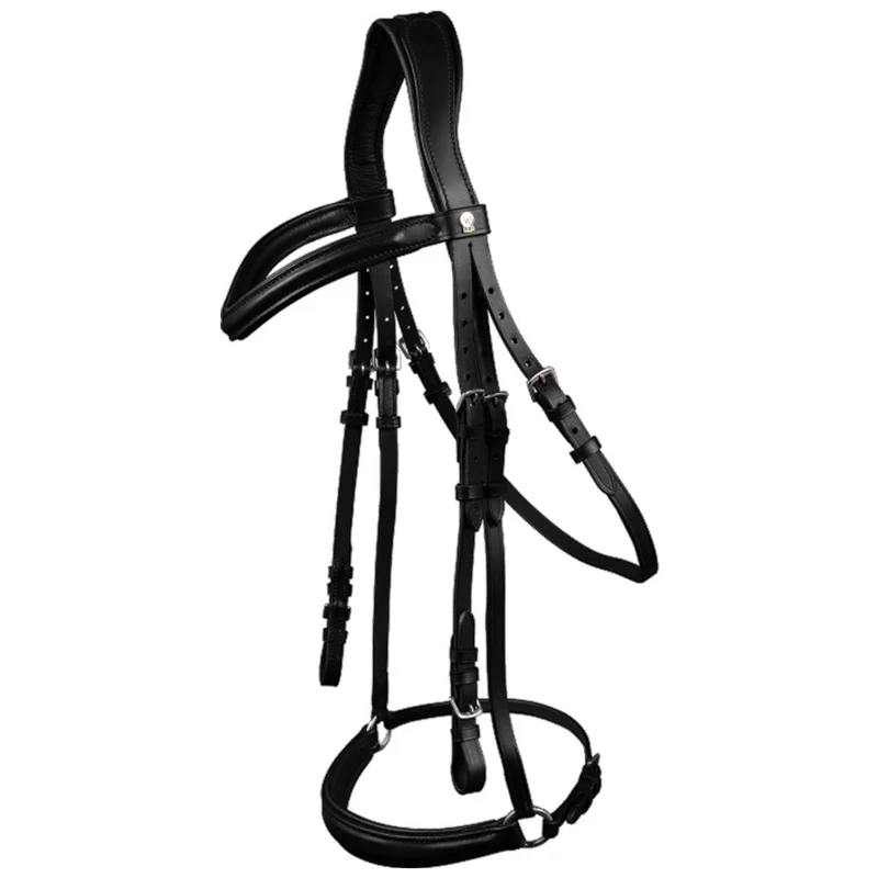 Briglia Cancún Nero Waldhausen X-Line Anatomica Pelle Cavallo