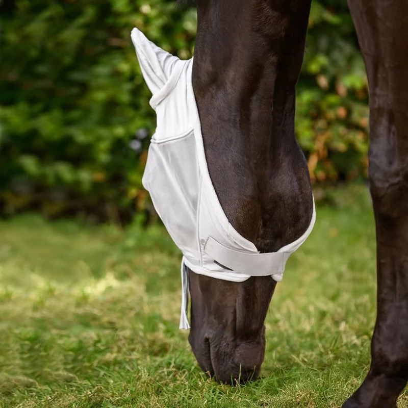 Maschera antimosche PREMIUM con protezione per le orecchie e frangia