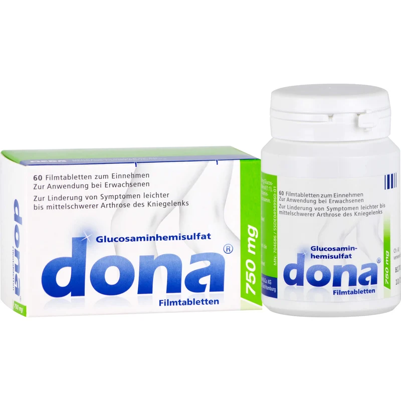 Dona 750 mg Filmtabletten bei Arthrose des Kniegelenks, 60 St. Tabletten