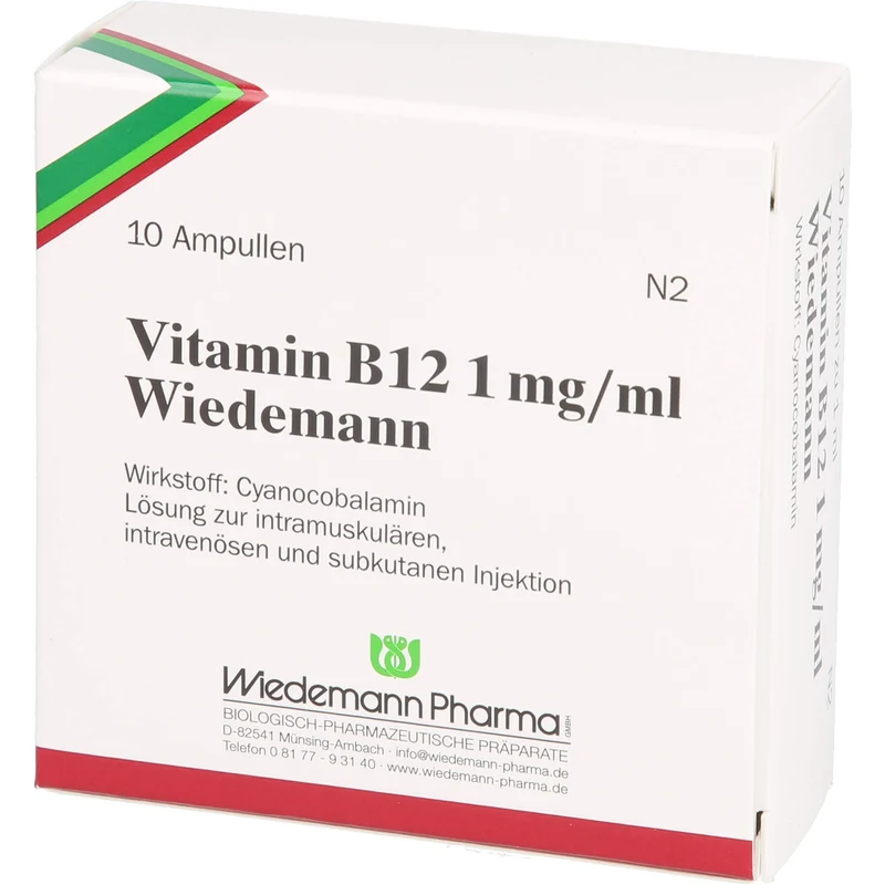 Vitamin B12 Wiedemann 1 mg/ml Injektionslösung, 10 St. Ampullen