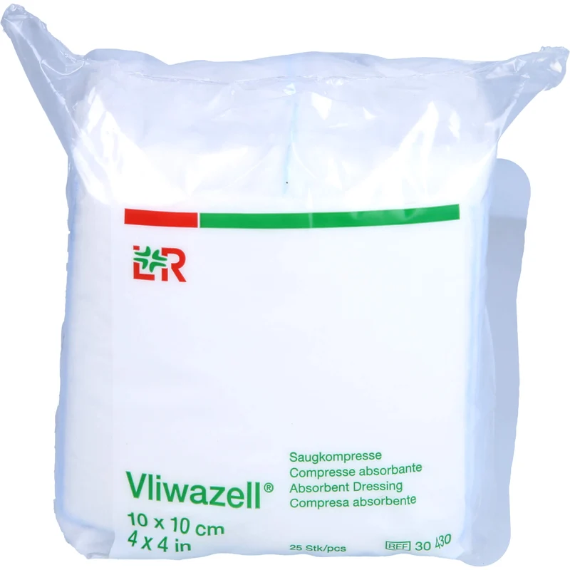 Vliwazell Saugkompressen 10 x 10 cm, 25 St. Kompressen
