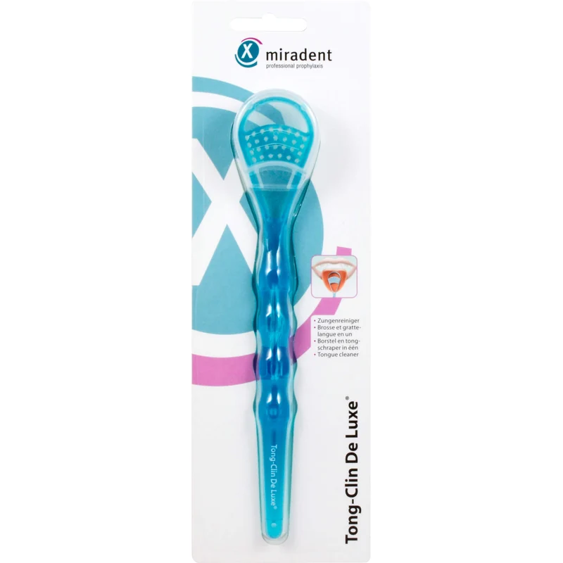 Tong-Clin De Luxe Zungenreiniger transparent blau, 1 St. Vorrichtung
