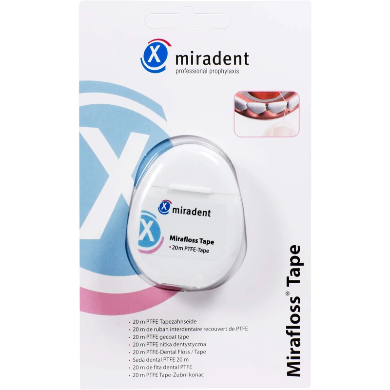 Mirafloss Tape Zahnseide teflonbeschichtet, 20 m